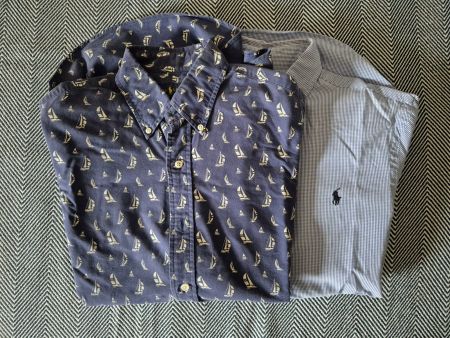 Hemd Ralph Lauren Gr. S Slim Fit Kleider kurzarm Motiv