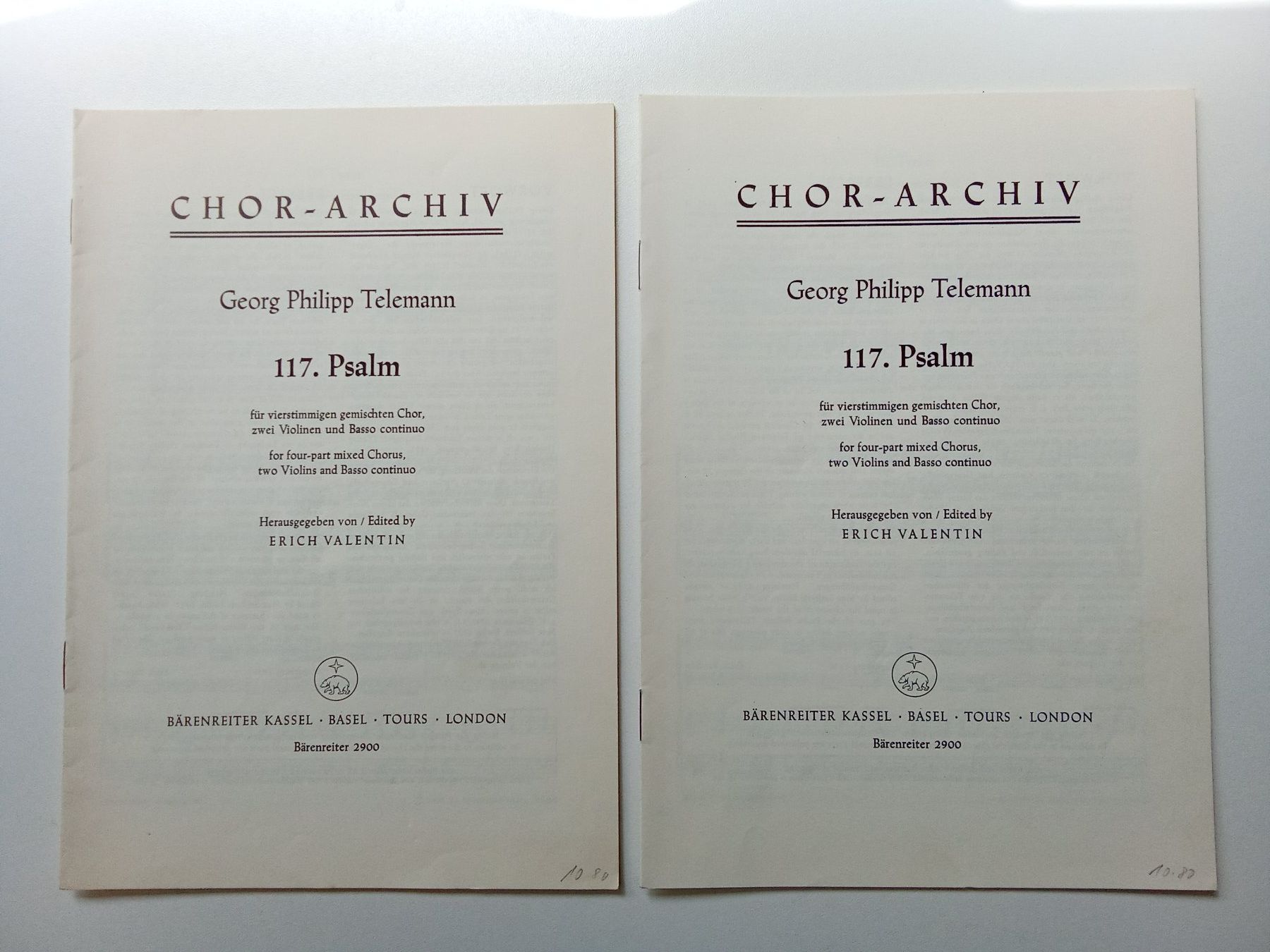 Bücher: Telemann: 117. Psalm, Aufführungsmaterial – Gebraucht aus Bilten von Bora3 4