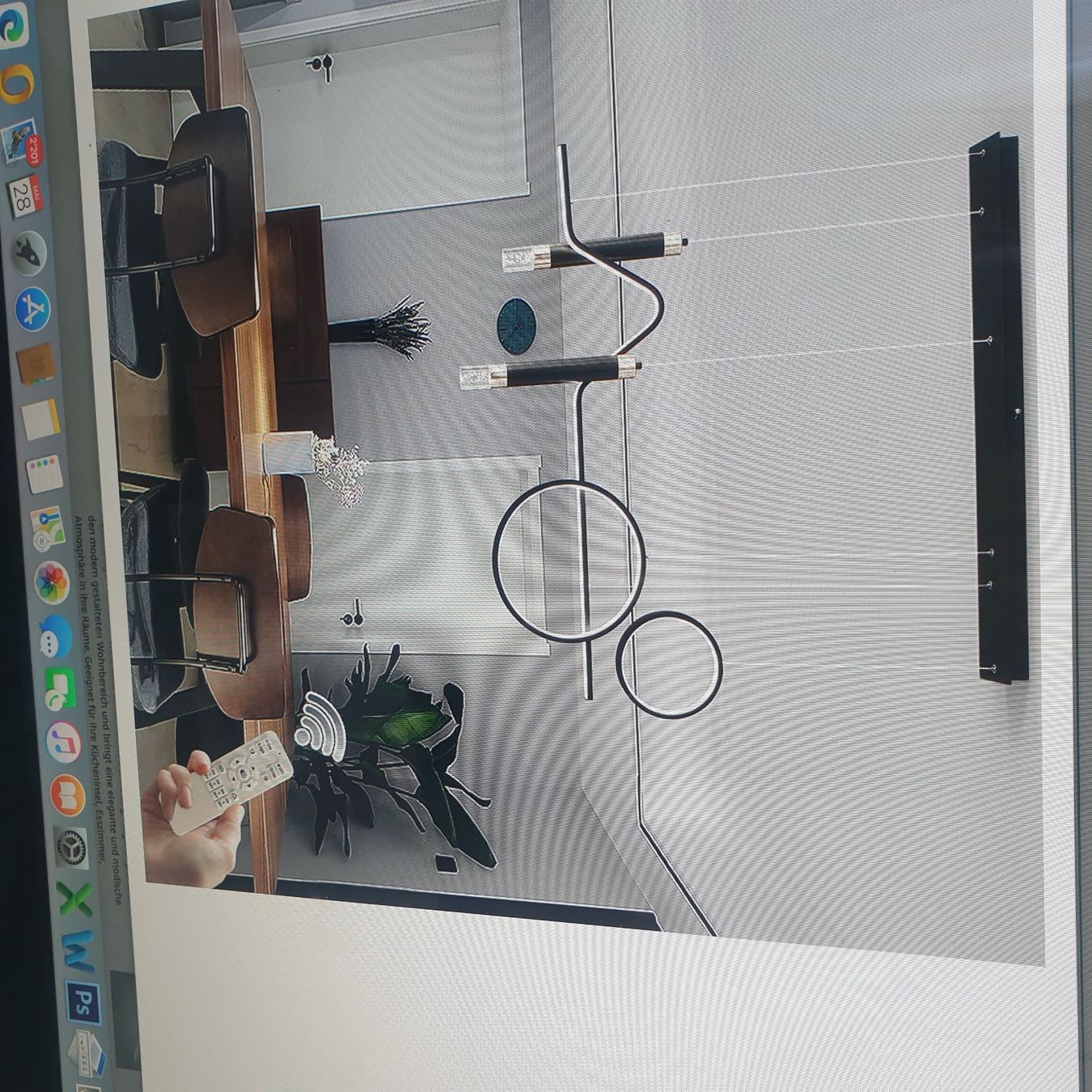 Lustres & lampes de plafonds: Hängeleuchte modern schwarz 94cm LED gebraucht – D'occasion à Hochdorf par dar_w9ww 4