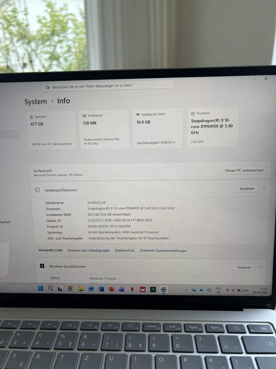 Microsoft Notebooks: Microsoft Surface Laptop 7 – Gebraucht aus Fislisbach von amgt 3
