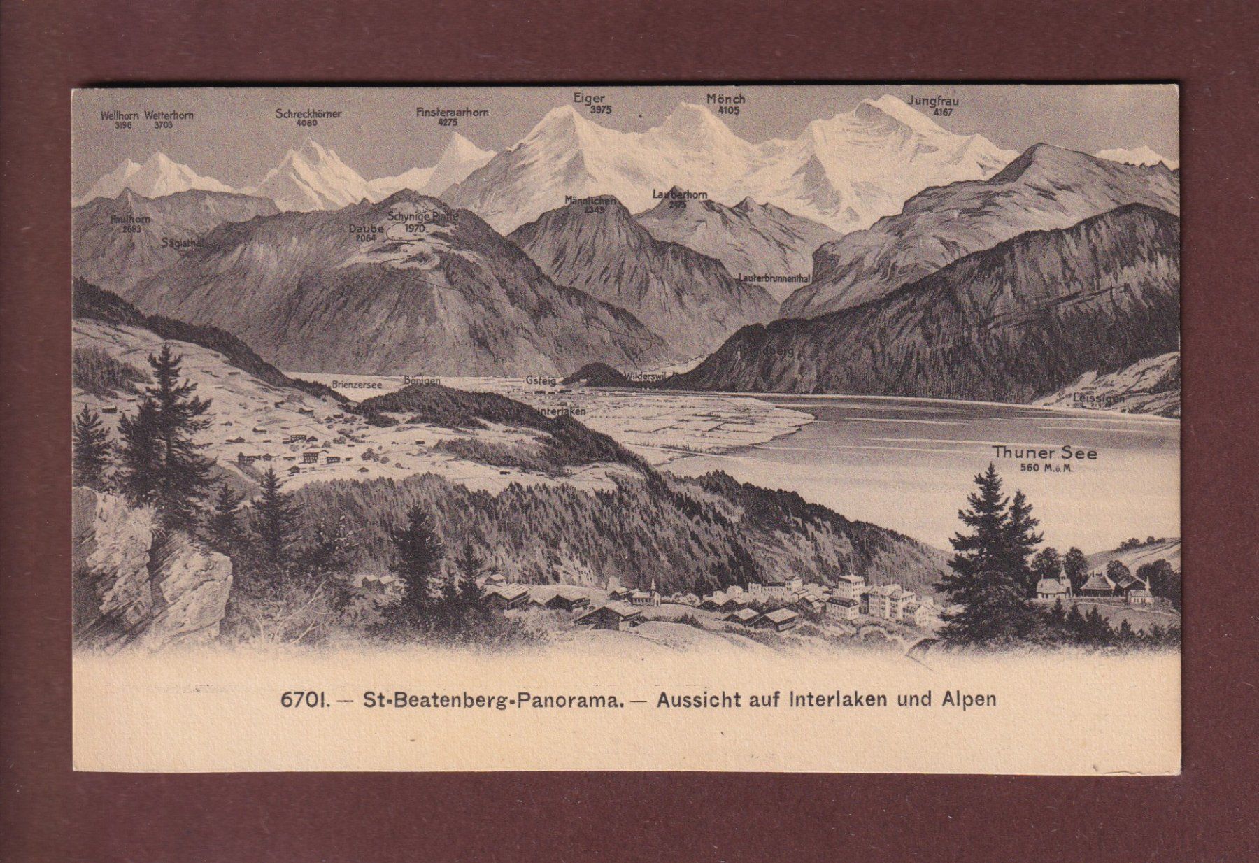 Cartoline postali: ST. BEATENBERG-PANORAMA – Usato da Pully venduto da nicecards