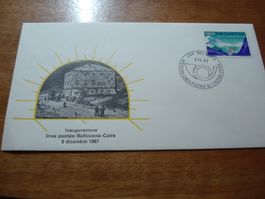 Sonderbrief 1967, Inaug. Linea Postale Bellinzona-Coira
