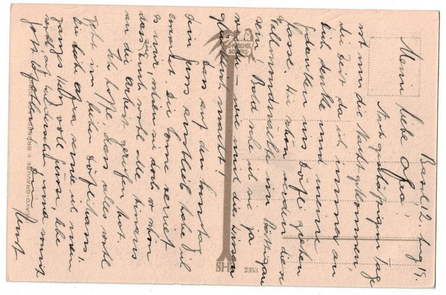 Ansichtskarten: Bergkapelle (Mischol), datiert 1919 – Gebraucht aus Frauenfeld von POML 1