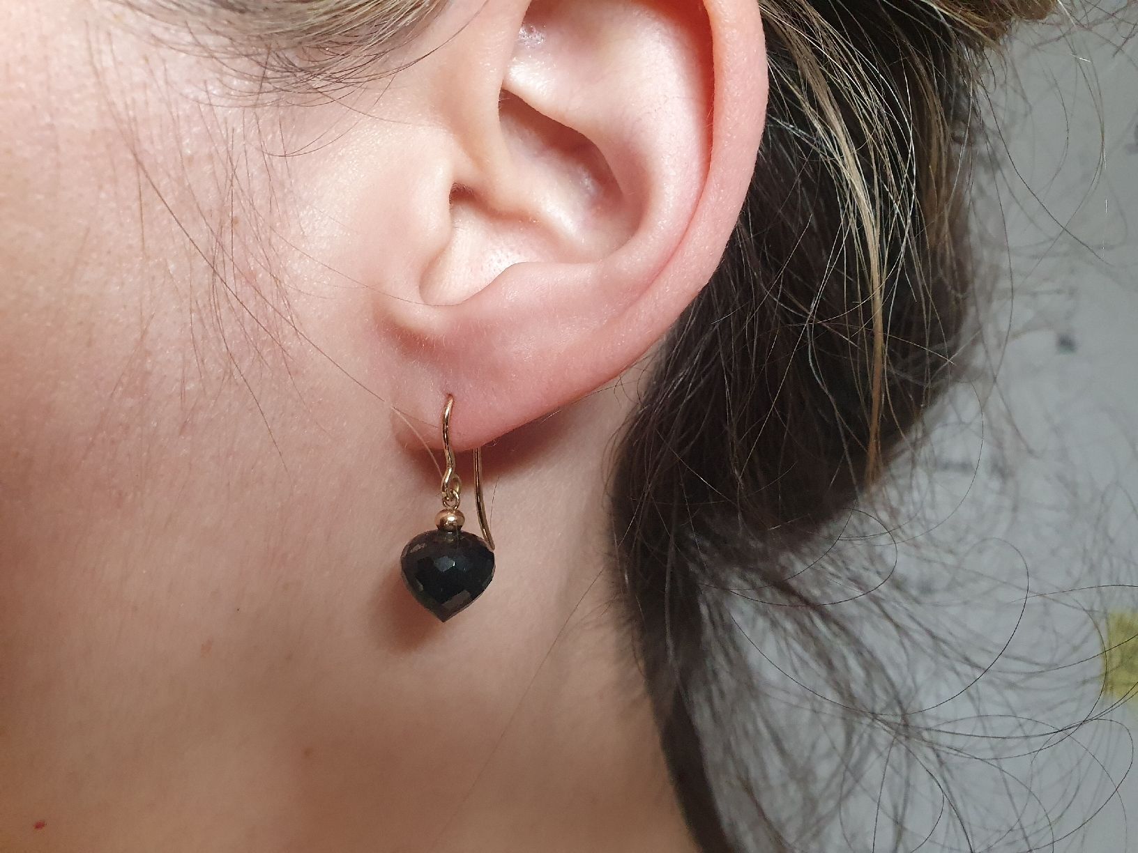 Orecchini pendenti & Orecchini a lobo: süsse Einhänger/Ohrringe, 585er Gold mit Onyx "Zwiebelchen" – Nuovo (secondo la descrizione) da Neuhausen venduto da mamanti024 2