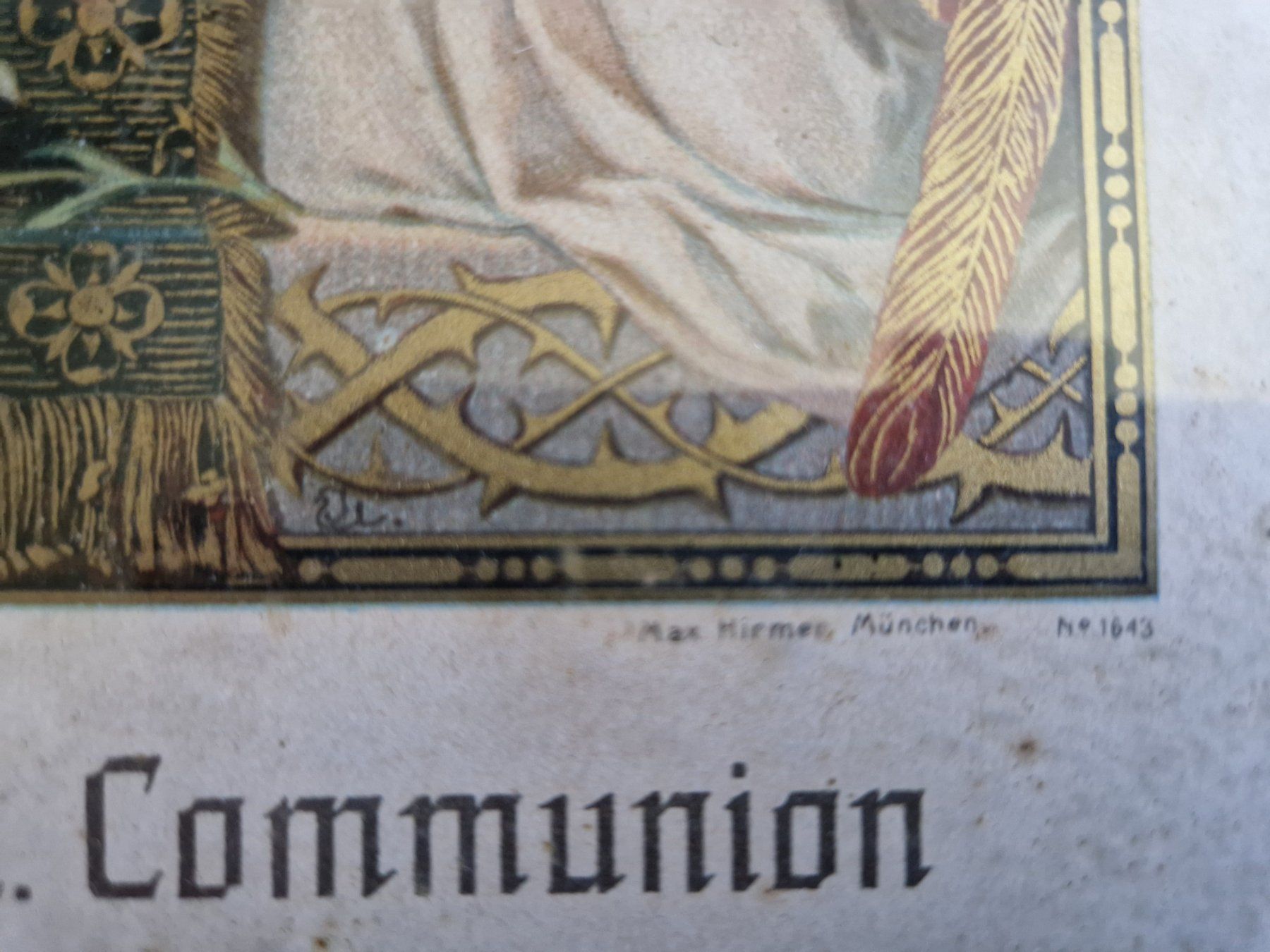 Grafica & Litografie: antike Lithographie Andenken hl. Communion – Usato da Mörschwil venduto da antiksalon21 3