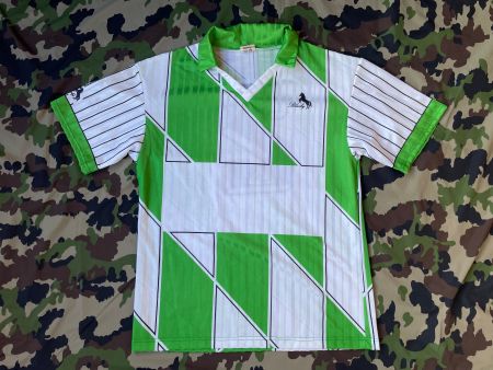Vintage 90s Football Jersey Blacky Swiss Made New Sz M