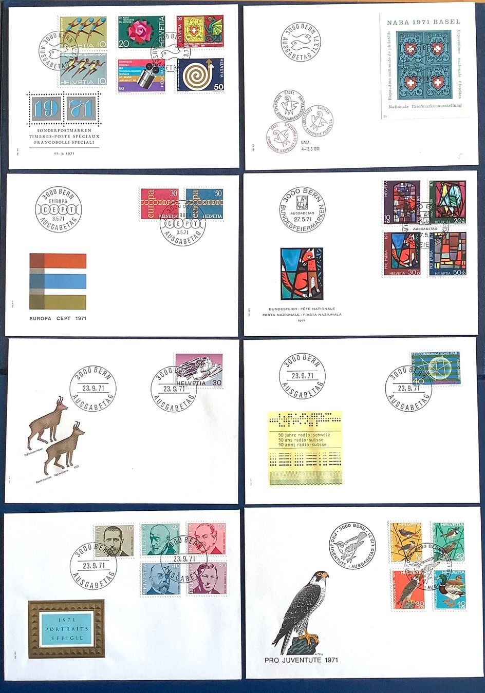 Tutti i francobolli: 1971 - Schweiz FDC / Jahresausgabe – Nuovo (secondo la descrizione) da Liestal venduto da Skunk02