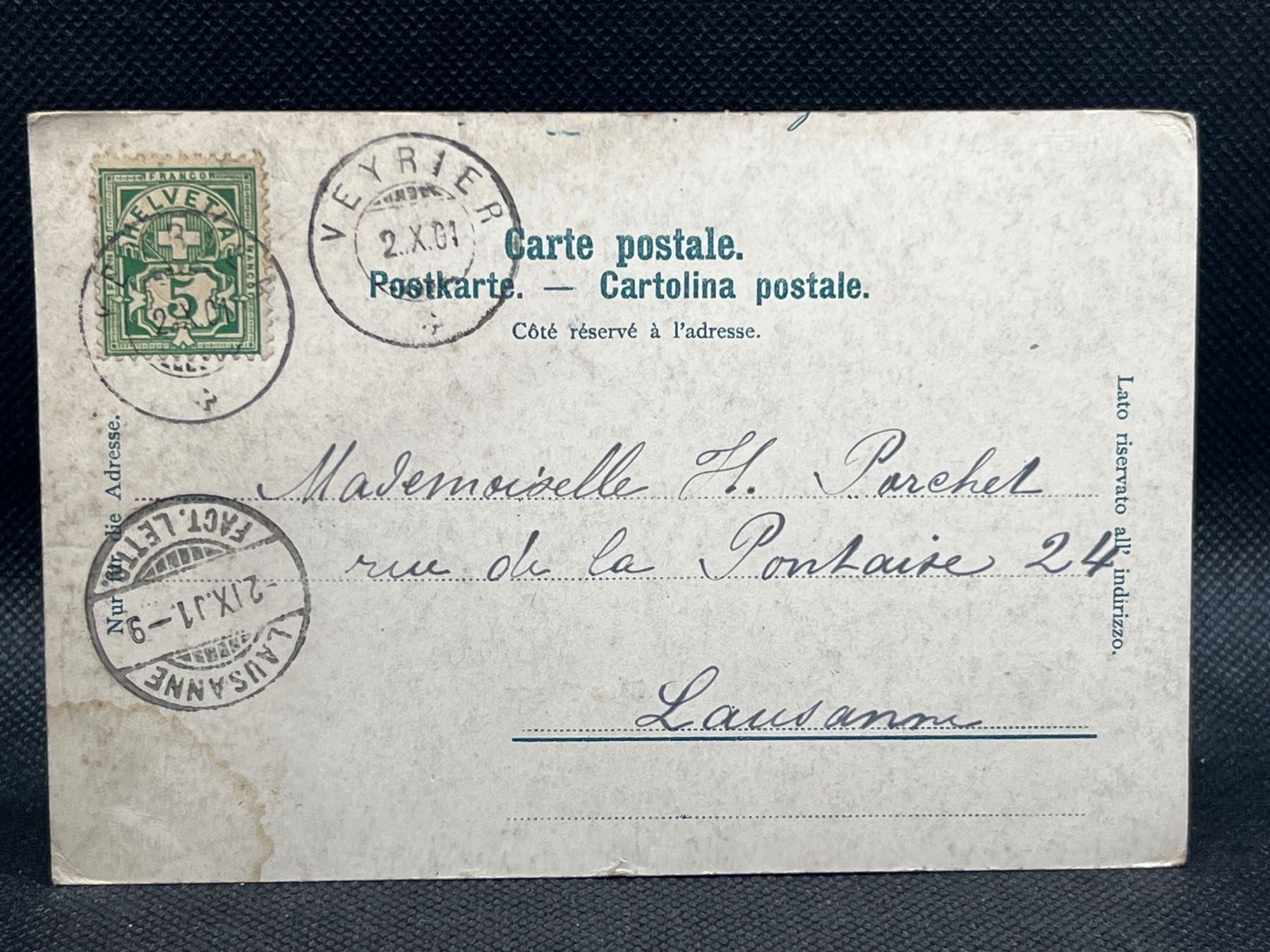 Cartoline postali: Genève. Parc Mon Repos – Usato da Widnau venduto da Brusi9 1