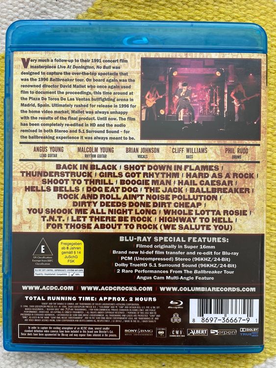 AC DC-BLU RAY NO BULL (Gebraucht) in Rorschacherberg für CHF 7.9 – mit ...