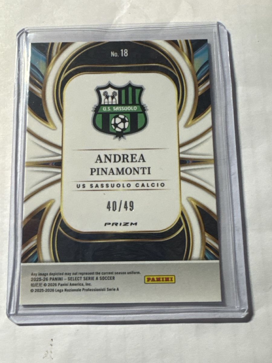 Panini Carte collezionabili: 2025-26 Panini Select Equalizers RedWave/49 Andrea Pinamonti – Nuovo (secondo la descrizione) da Baar venduto da sp7ni 1