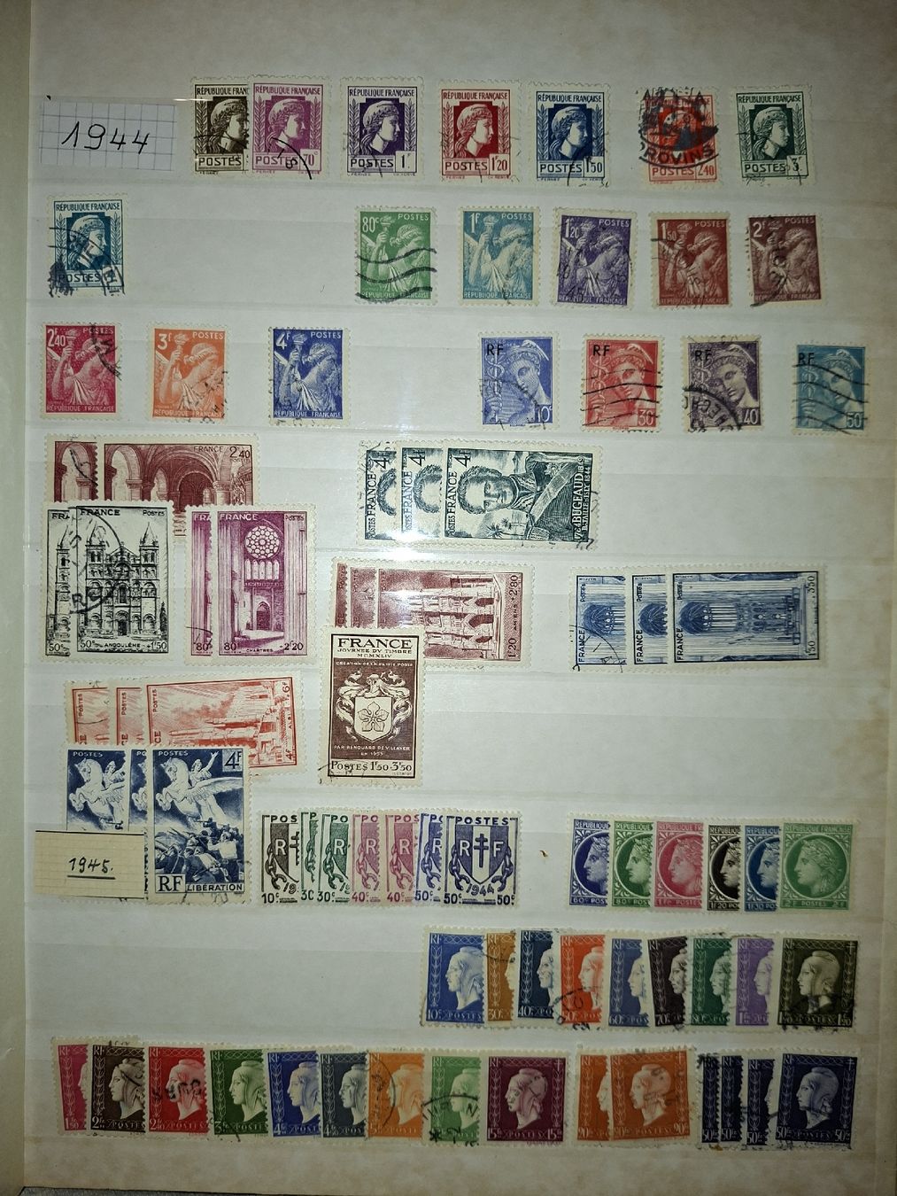 Alle Briefmarken: Markensammlung Frankreich  – Gebraucht aus Balgach von SIMEON27 5
