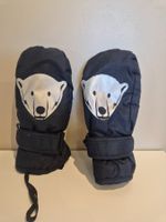 Fausthandschuhe mit Eisbär,  dunkelblau,  Gr. 3.5