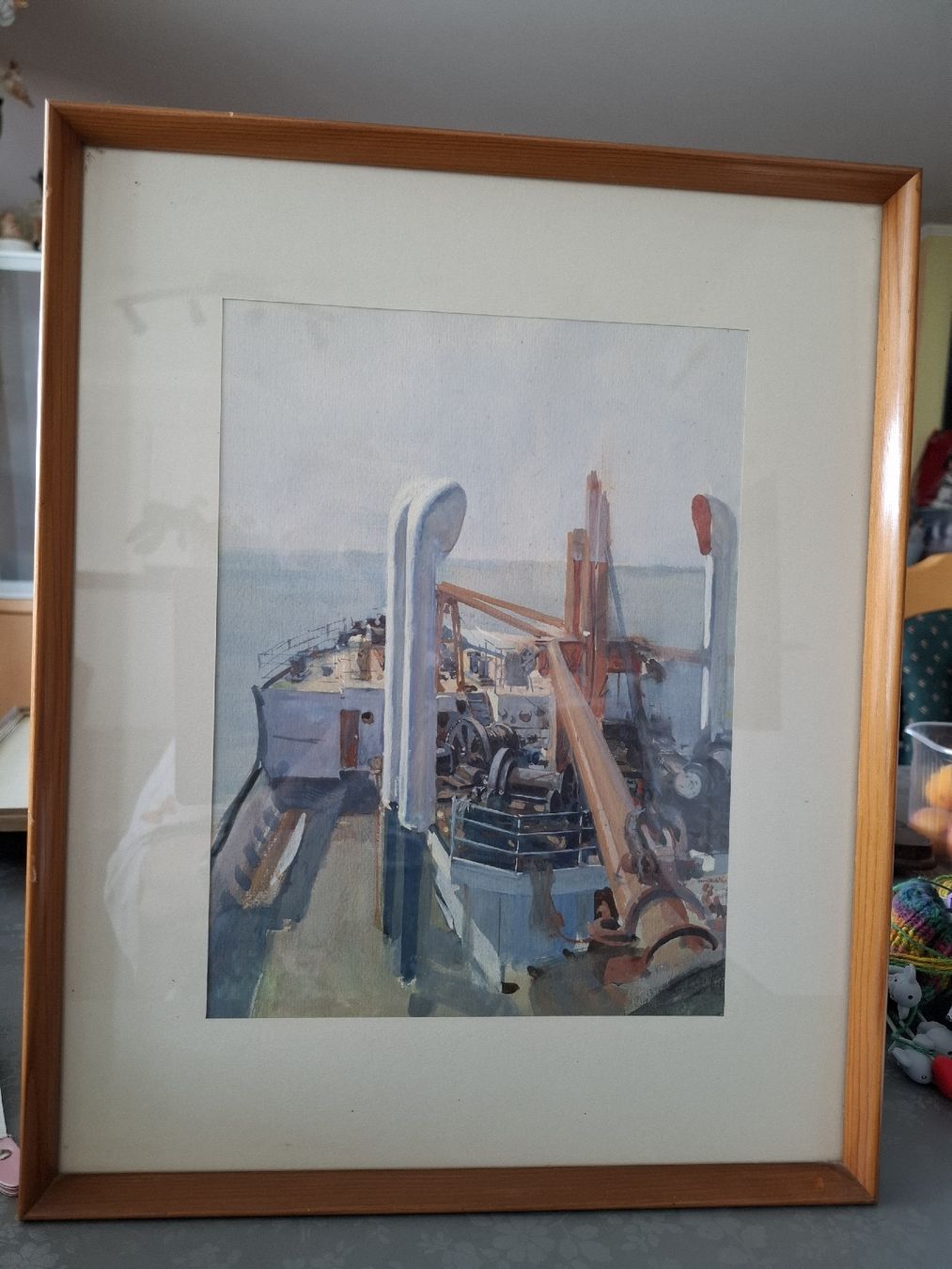 Foto & Immagini: Gemälde Schiff Deckansicht, original gerahmt, Demenga Luzern – Usato da Buchrain venduto da Sracer0