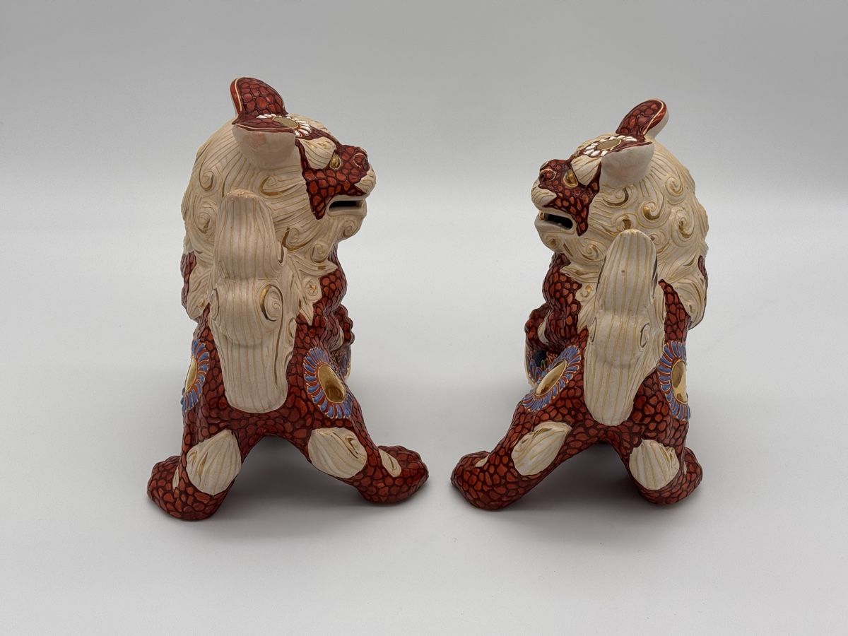 Statuette: Japanische Kutani, Foo Dogs – Usato da Lamboing venduto da Treasurecorner 2