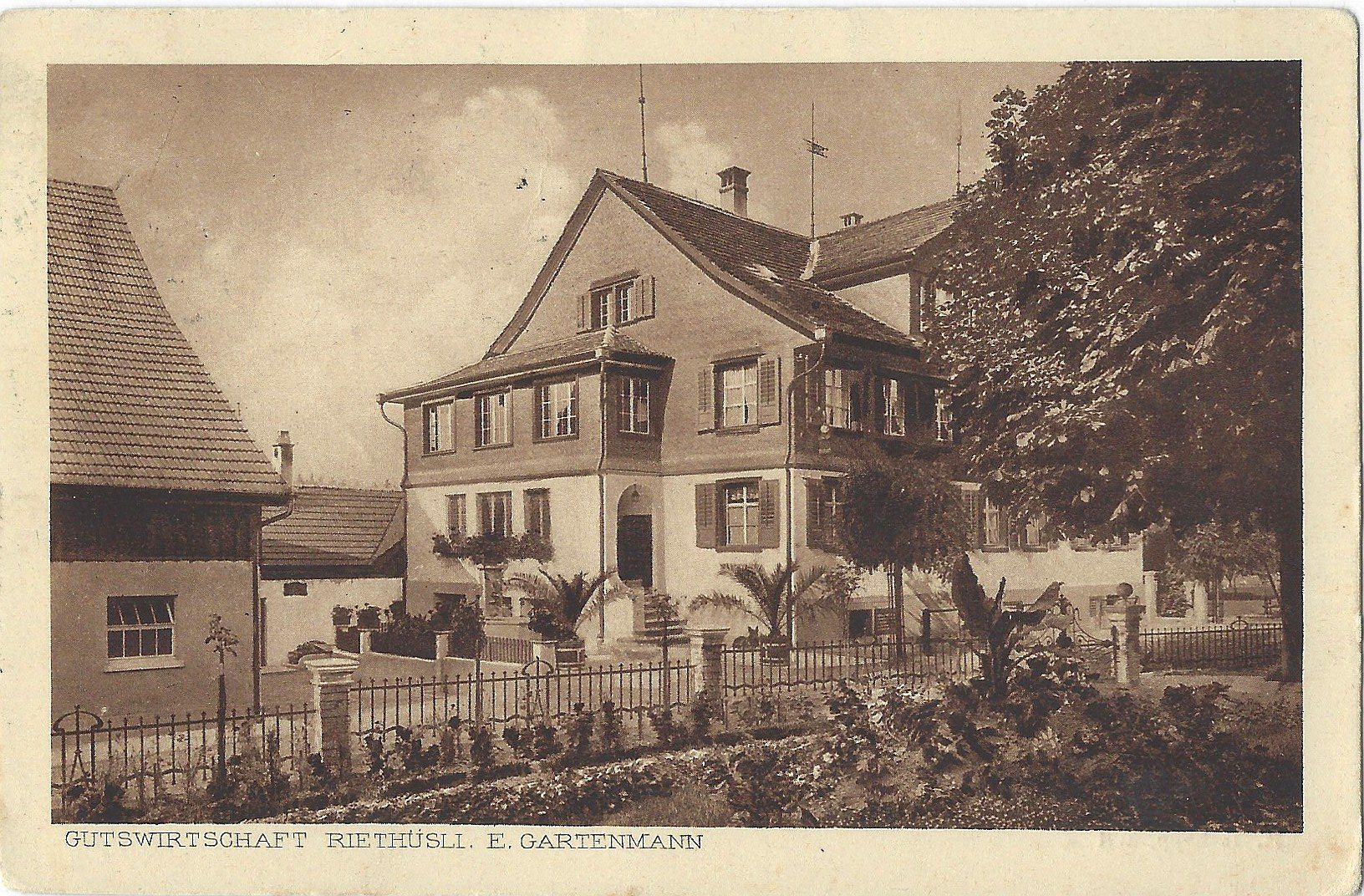 Cartes postales: GUTSWIRTSCHAFT   RIETHÜSLI .   E.  GARTENMANN – D'occasion à Bütschwil par Jackson1A