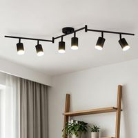 Deckenstrahler 6 flammig schwenkbar Deckenleuchte Schwarz