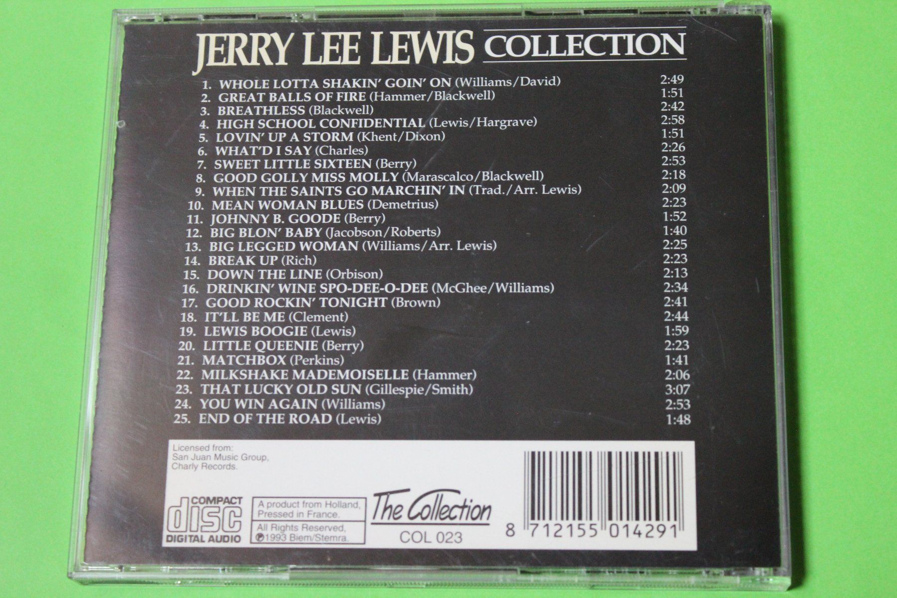 CDs: JERRY LEE LEWIS - COLLECTION 25 SONGS CD – Gebraucht aus Tübach von JamesStone 2