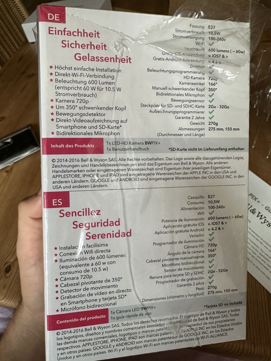Appareil photo: IP Camera Bulb - New in Box! 💡  – Neuf (Voir description) à Seuzach par Wolf936 6