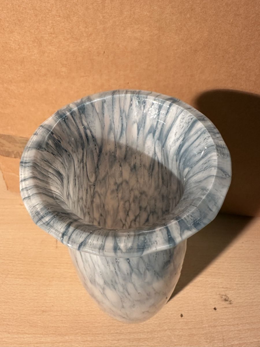 Vasi & Recipienti: Vase design marbré bleu et blanc 30cm – Usato da Lausanne venduto da artnouveau04 1