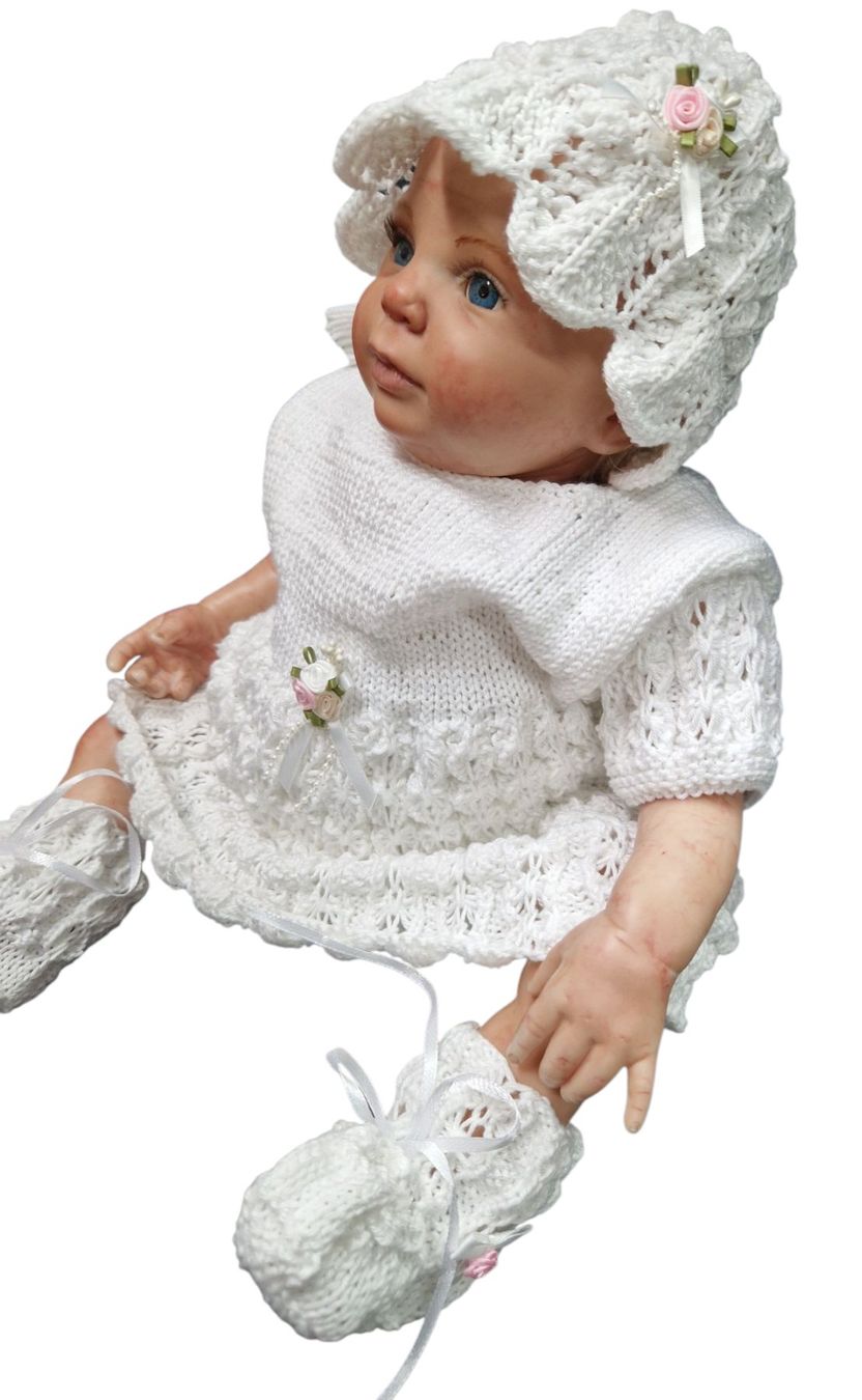 Vestiti & Gonne: Ensemble robe bébé 100% coton  3 pcs. Fait main Unique – Nuovo e nell'imballaggio originale da St-Imier venduto da goodber