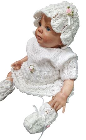 Ensemble robe bébé 100% coton  3 pcs. Fait main Unique