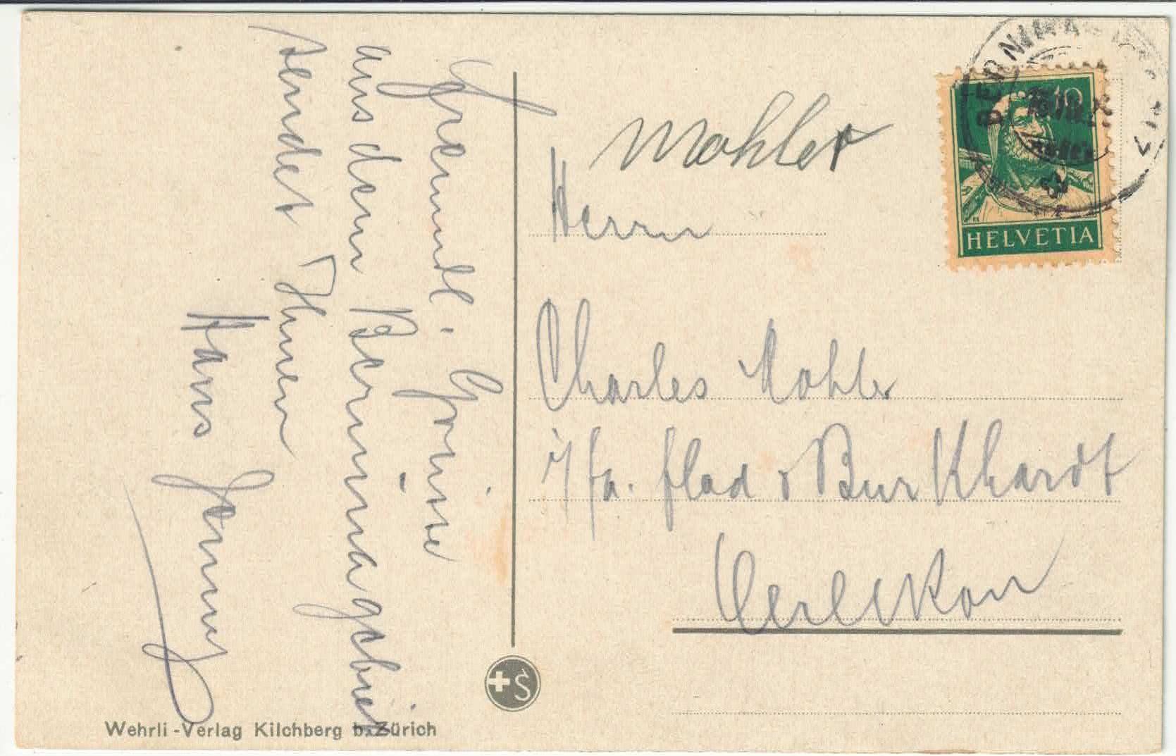 Cartoline postali: Berninahospiz mit Piz Cambrena - Litho – Usato da Ettingen venduto da Kartenplanet 1