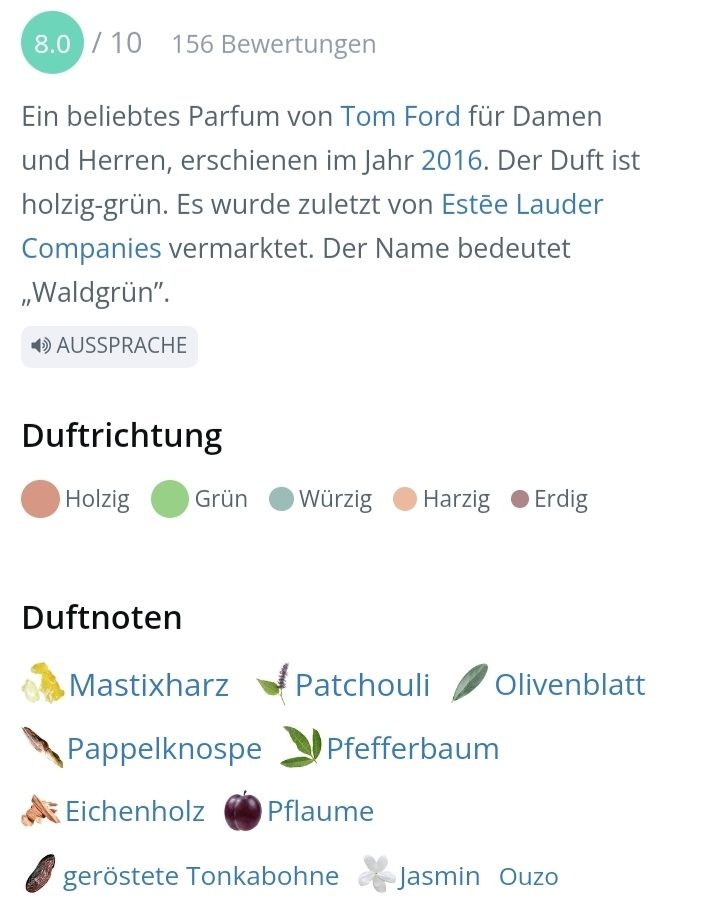 Tom Ford Parfum & Eau de Toilette: 1 ml VERT DES BOIS TOM FORD ABFÜLLUNG – Neu (gemäss Beschreibung) aus St. Gallen von CaliSunshine 3