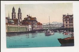 AK 1915 Zürich Gemüsebrücke + Fleischhalle🤓 rar mit Fleisch
