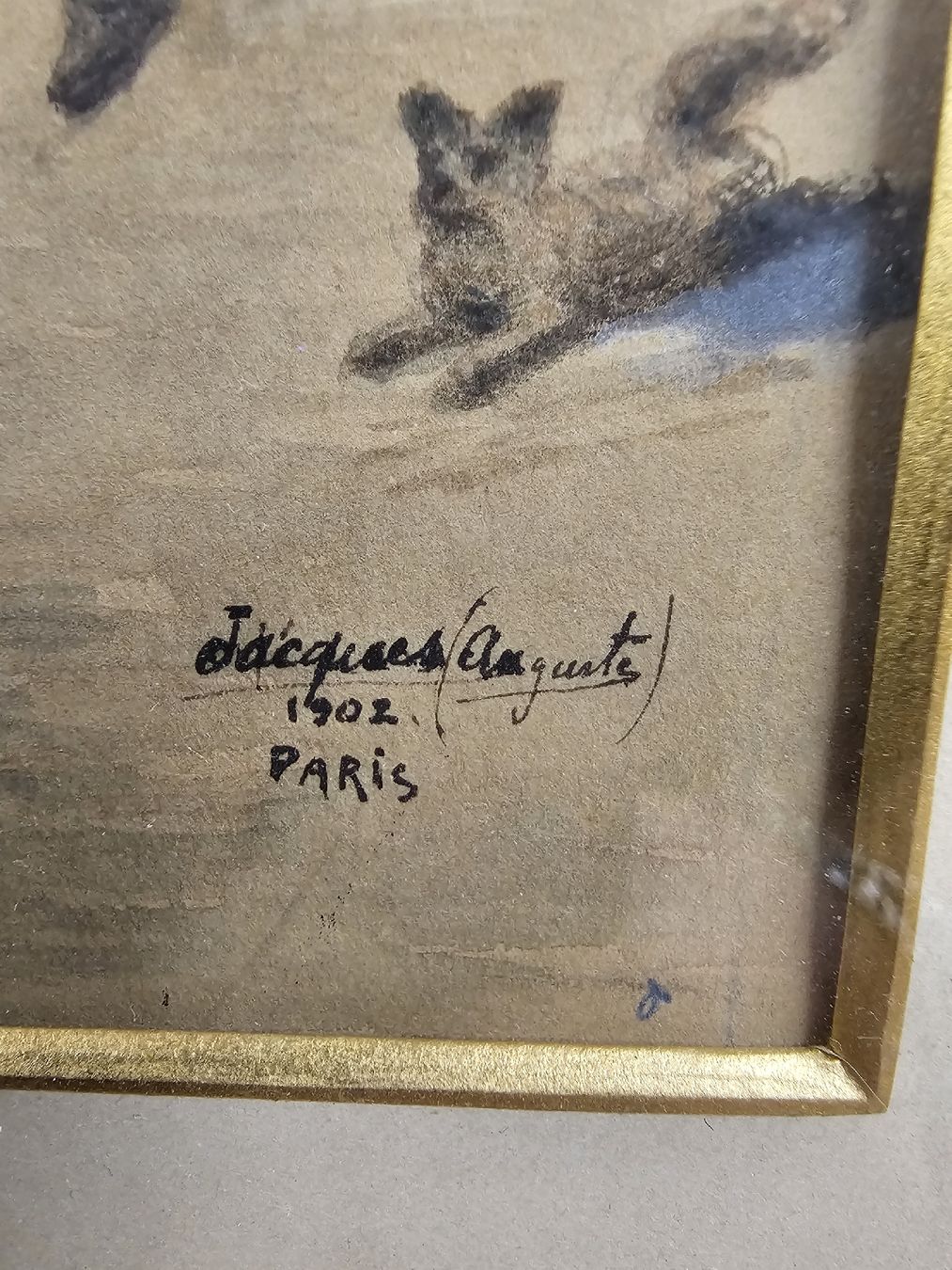 Gemälde: Aquarell Jacques Auguste Paris 1902, gerahmt. – Gebraucht aus Mümliswil von Mizzi77 3