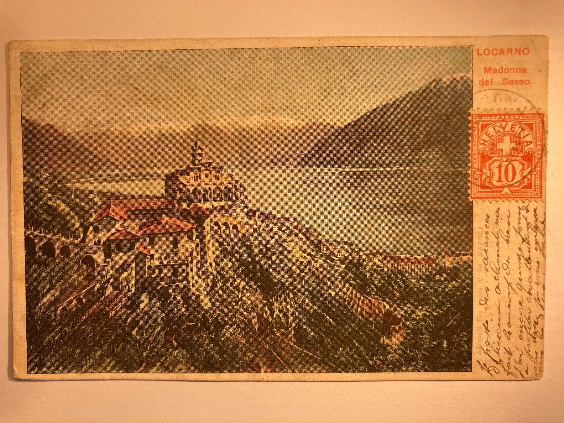 Cartoline postali: Locarno Madonna del Sasso – Usato da Lumino venduto da Givo