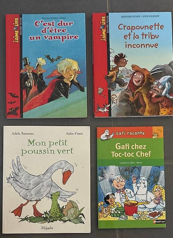 Bücher: Lecture d'été, 4 livres pour enfants d'environ 6 à 10 ans – Gebraucht aus Riaz von economie_circulaire