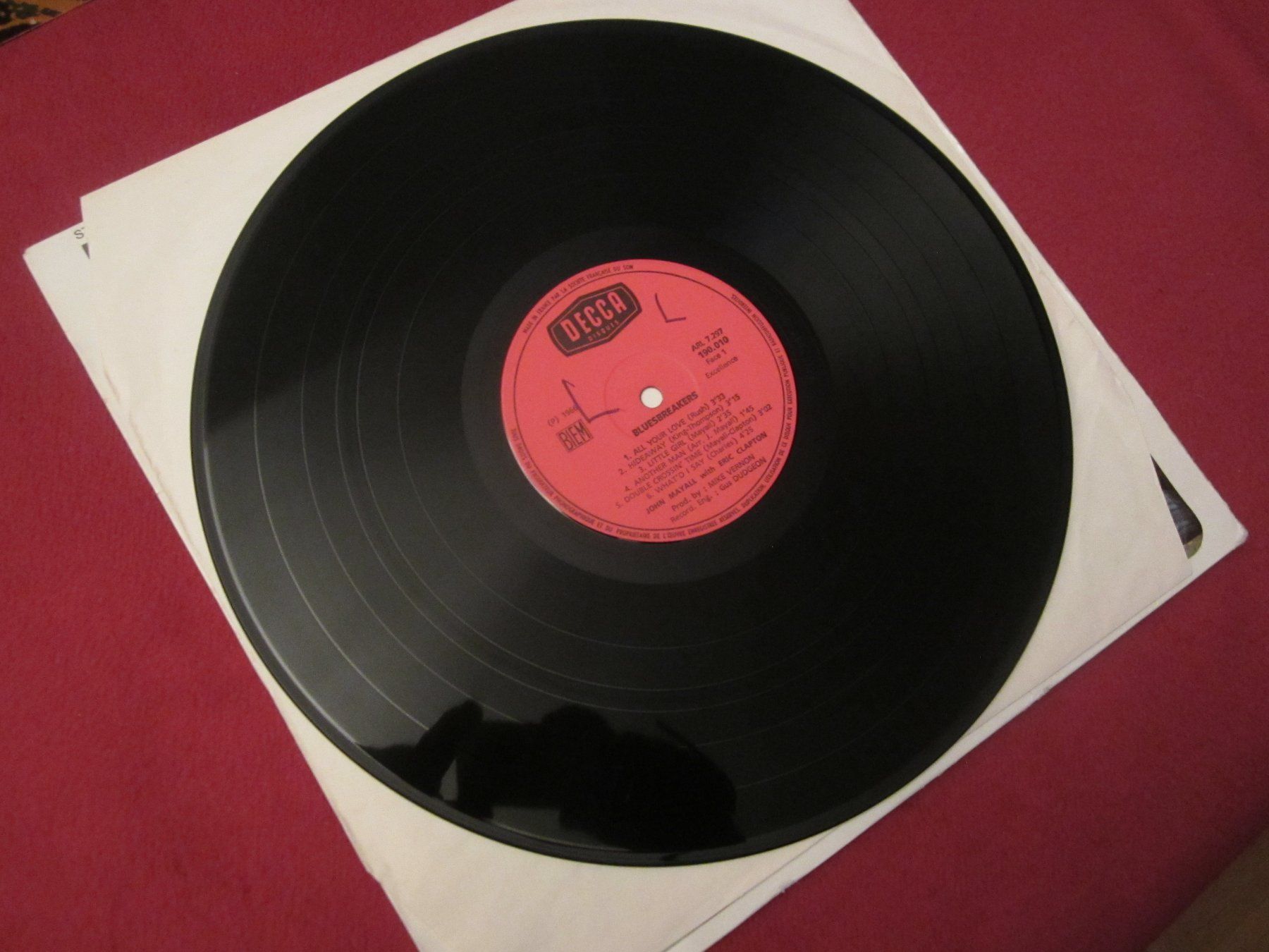 Dischi in vinile: John Mayall Bluesbreakers LP with Eric Clapton(DECCA 1966) – Usato da Volketswil venduto da nemo2000 3