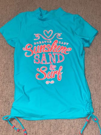 Badeshirt/Badeoberteil/Surfshirt türkis