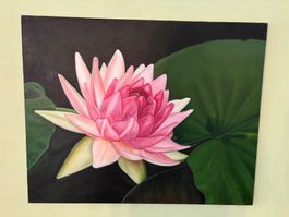 Ölgemälde Seerose, 78.5 x 99cm, Unikat/signiert
