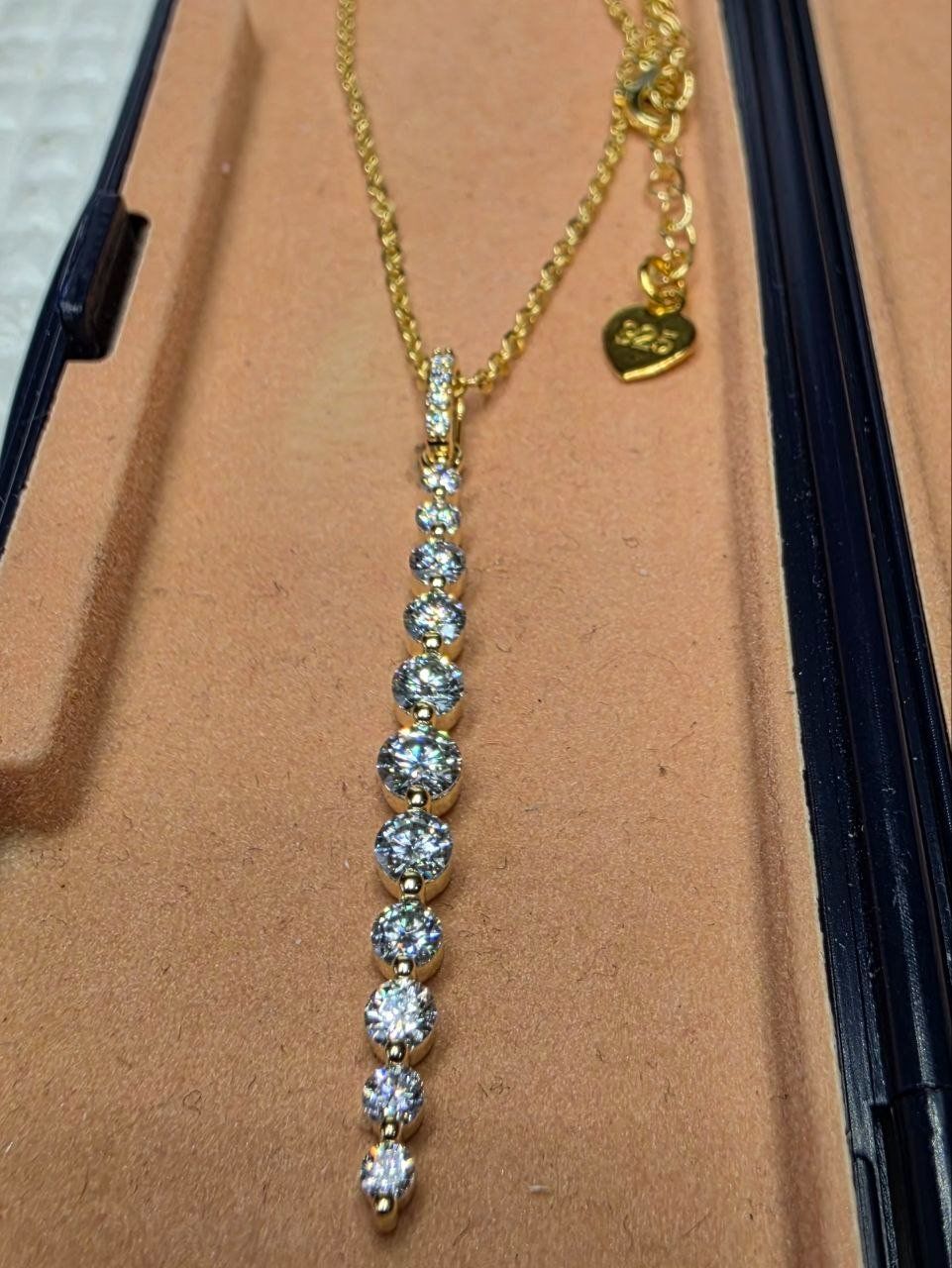 Ketten: Collier argent avec diamants de moissanite certifiés – Neu und originalverpackt aus Reconvilier von Tsma67 1