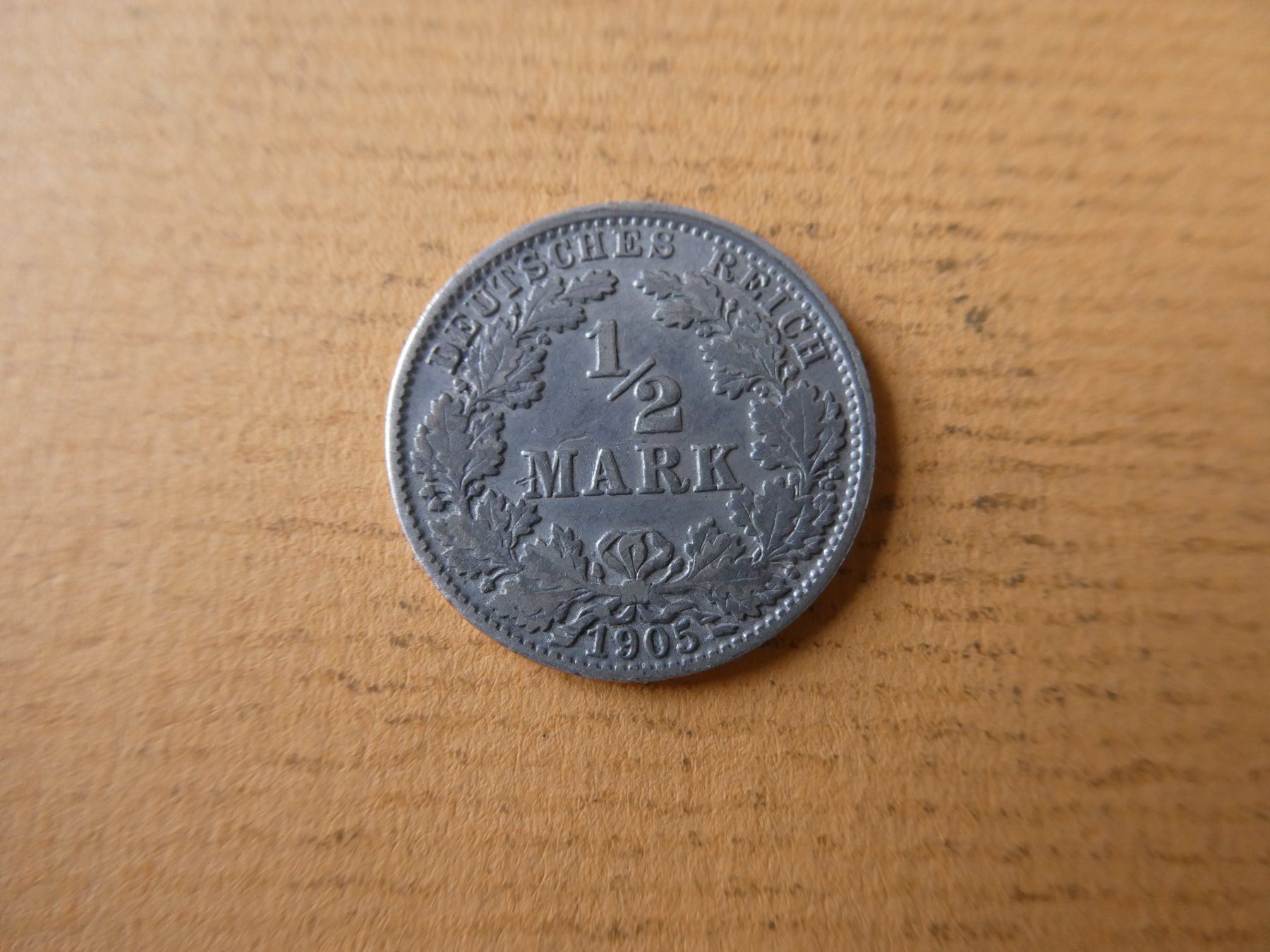 Tutti le monete: Dt. Reich 1905 J, 1/2 Silbermark – Usato da Hinterforst venduto da Rohusri