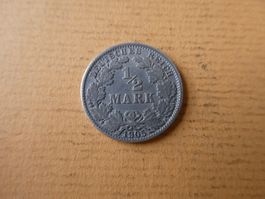 Dt. Reich 1905 J, 1/2 Silbermark