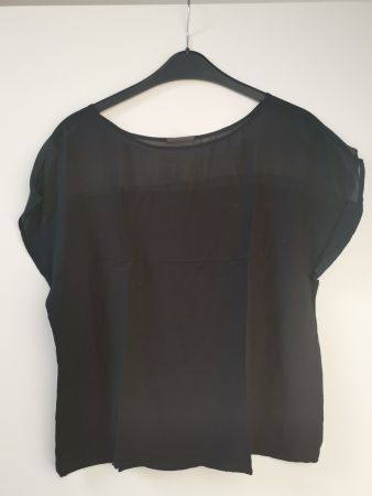 Bluse / kurzarm / Yessica / XL / 44 / schwarz