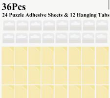 36 Transparente Puzzle Klebefolie- Set mit Display-Haken