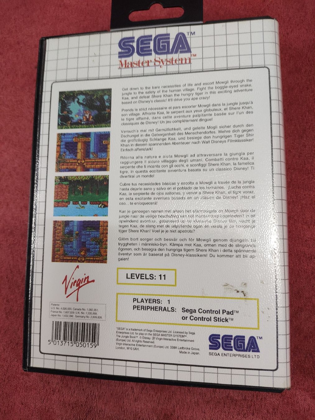 Sega Giochi: Jeu SEGA Master System - Le Livre de la Jungle - – Usato da Fribourg venduto da PastGame 1
