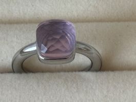 Luxus Elegante Gr: 17/7 Ring  Rosa Farbe : Silber