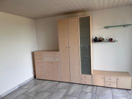 Wohnwand Buche hell inkl. Vitrine, Schränke und Schubladen 4