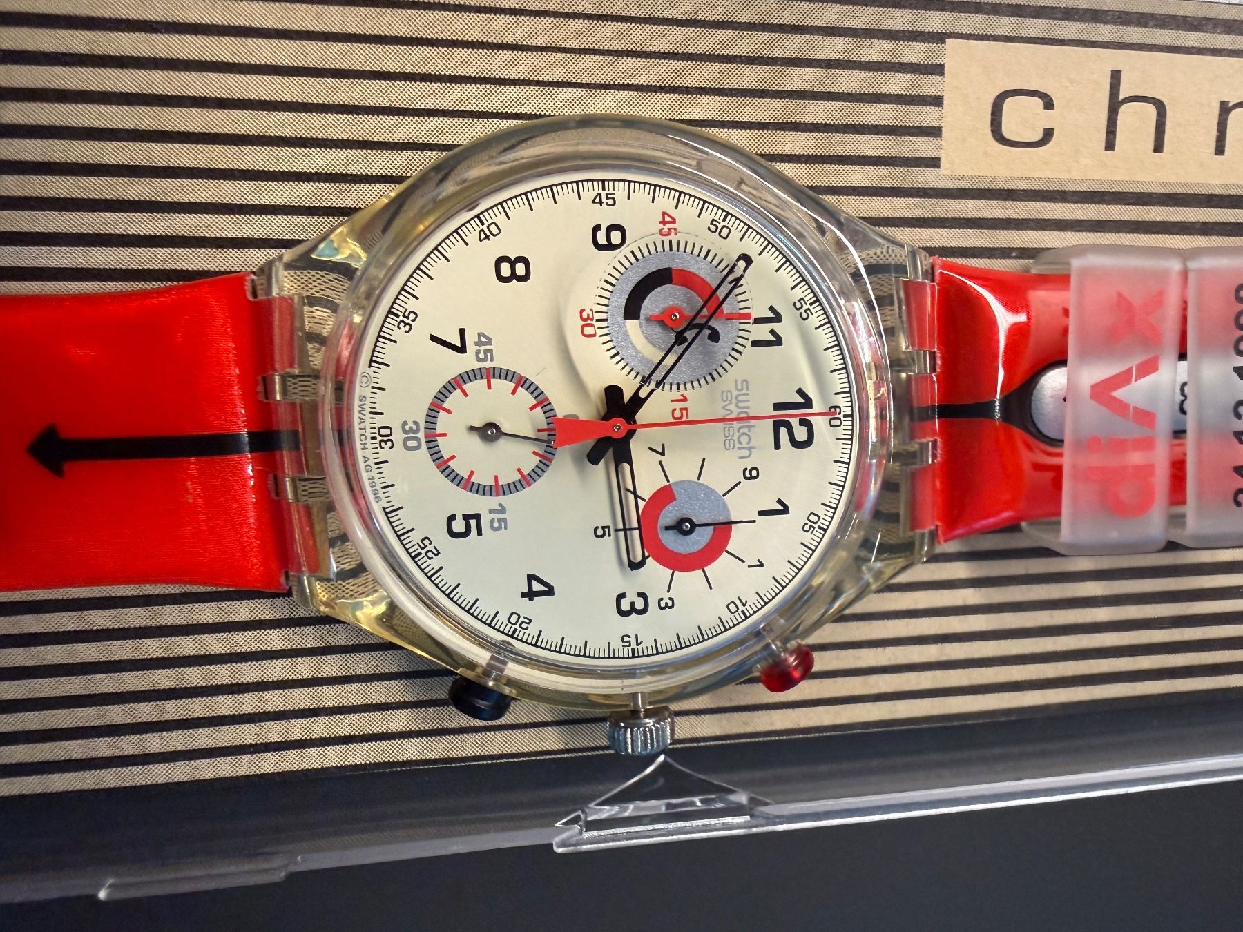 Swatch Orologi: Swatch Chrono Uhr rot, Diax Edition – Usato da Lufingen venduto da Hafula 4