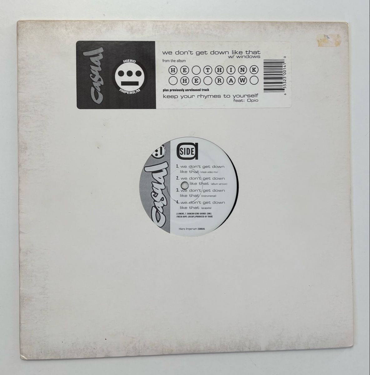 Schallplatten: Casual - We Don't Get Down/Windows 12" VG+/VG+ – Gebraucht aus Neuchâtel von Deivid2