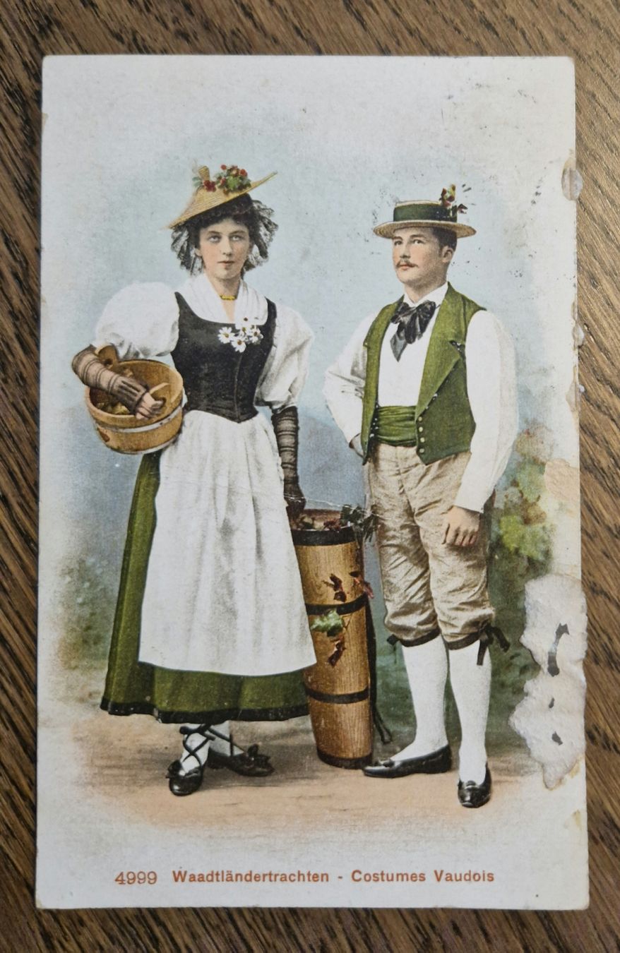 Cartoline postali: Costumes Vaudois 1911 – Usato da Ebikon venduto da Donar50