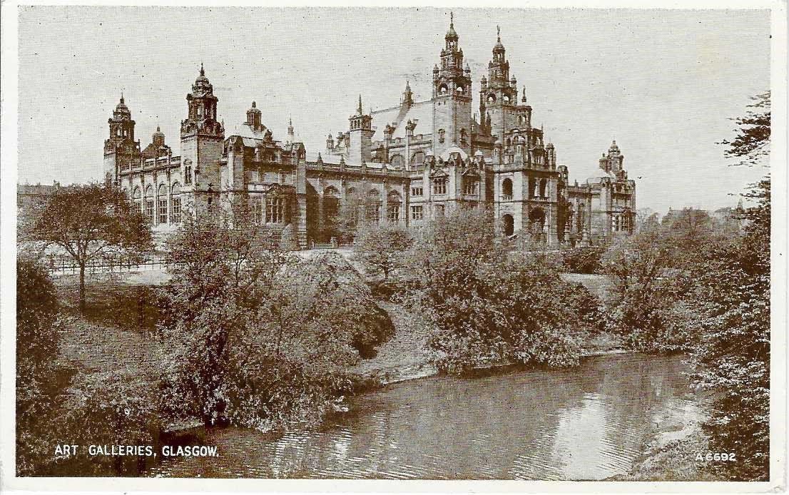 Cartoline postali: Art Galleries Glasgow, Schottland 1959 – Usato da Flims - Dorf venduto da Stagediver