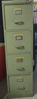 Stabiler Aktenschrank, Siemens, 4 Schubladen, grün