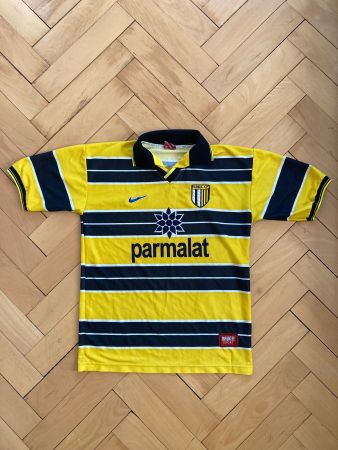 Vintage 90s Nike Boot Football Jersey Parma Mike Sport SzXXL