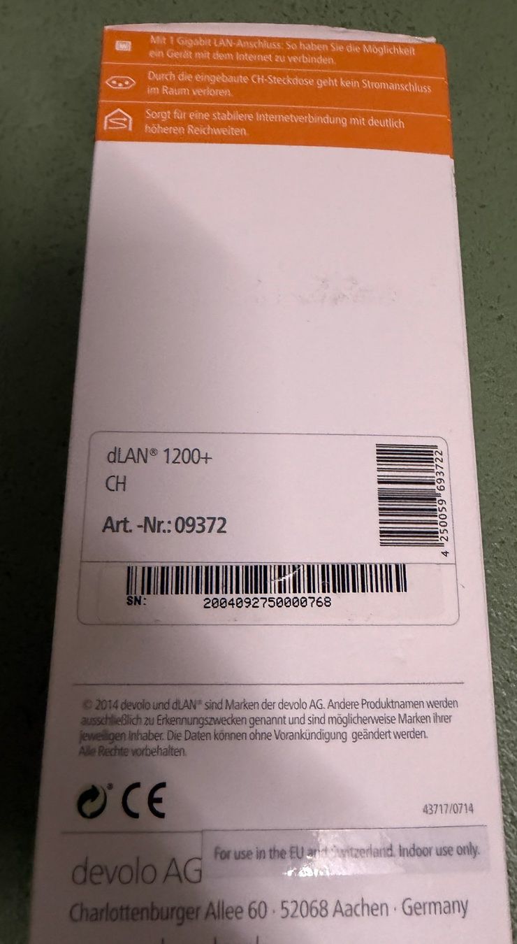Devolo Wlan: Devolo Powerline LAN dLan 1200+ Ergänzng – Neu und originalverpackt aus Hergiswil NW von feecaesar01 2