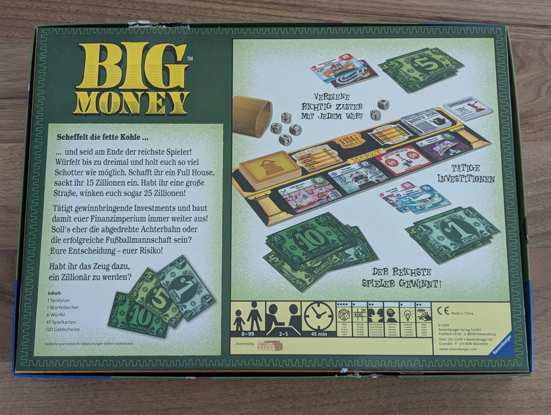 Big Money - Das Brettspiel für clevere Köpfe! (Gebraucht) in Uetikon am ...